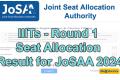 IIITs-Round 1 Seat Allocation Result for JoSAA 2024