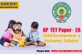 AP TET Paper - 2A Child Development and Pedagogy Syllabus  Theories of Learning  Stages of Child Development  Principles of Child Development  