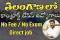 telangana contract basis jobs