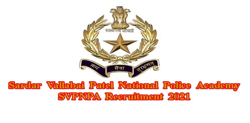 SVPNPA Recruitment 