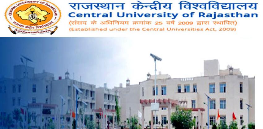 Central University of Rajasthan Recruitment 2022 Controller of Examination & Medical Officer