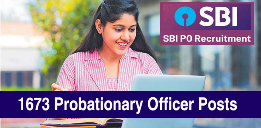 sbi 1673 Probationary Officer (PO) notification