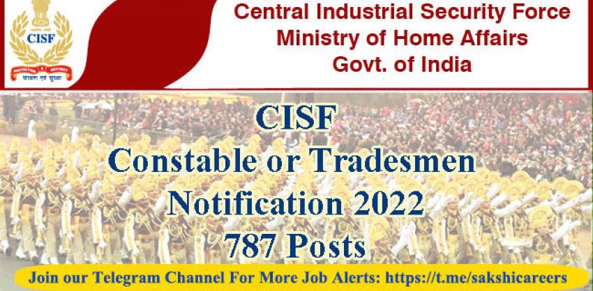 787 jobs for 10th pass candidates at CISF