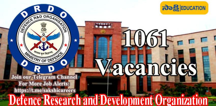 1061 Vacancies in DRDO