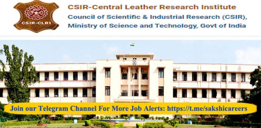 CSIR - Central Leather Research Institute Recruitment 2023: Scientist Group IV