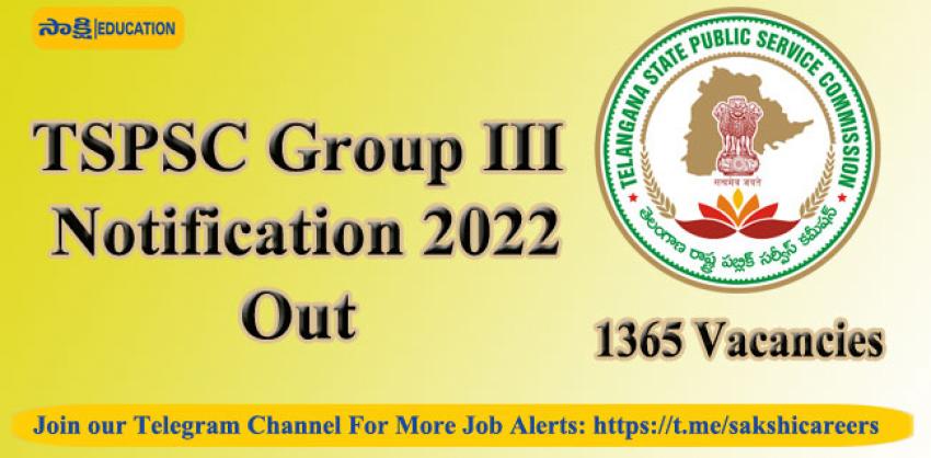 TSPSC Group III Notification 2022