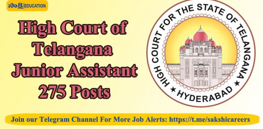High Court of Telangana Recruitment 2023 Junior Assistant
