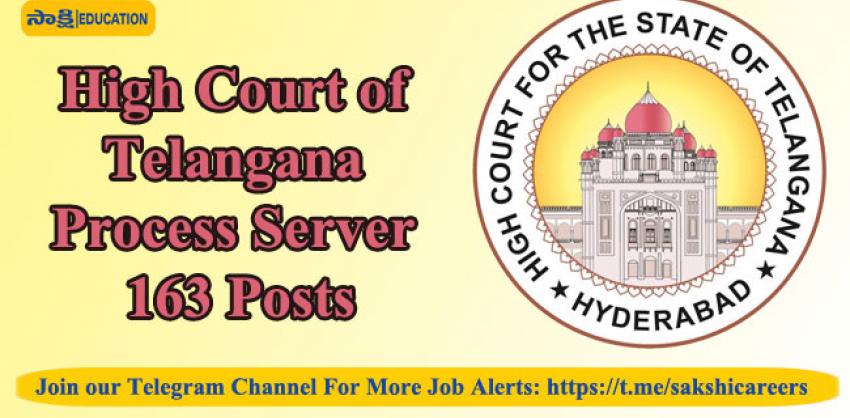 High Court of Telangana Recruitment 2023, Process Server