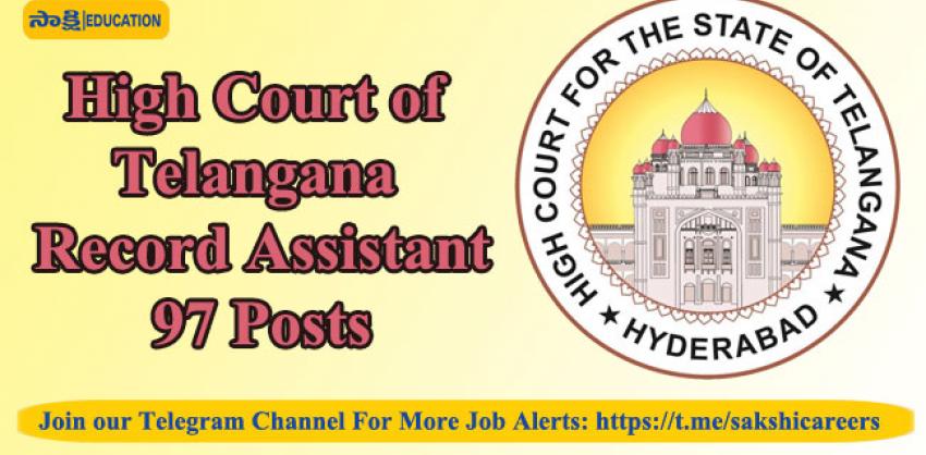 High Court of Telangana Recruitment 2023 Record Assistant