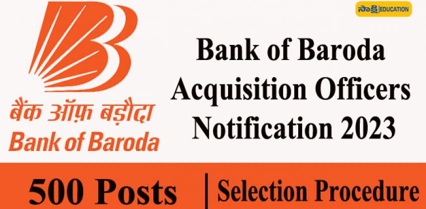 500 Jobs in Bank of Baroda