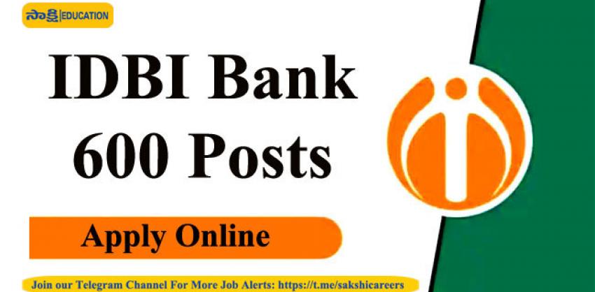600 Jobs in IDBI Bank