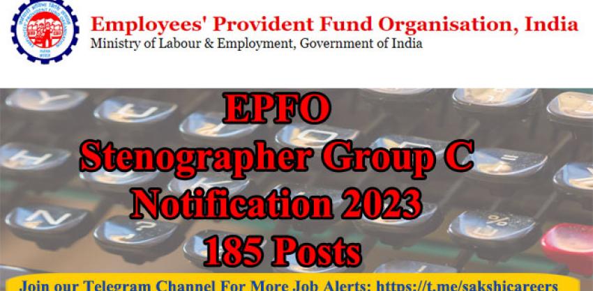 EPFO Stenographer Group C Notification 