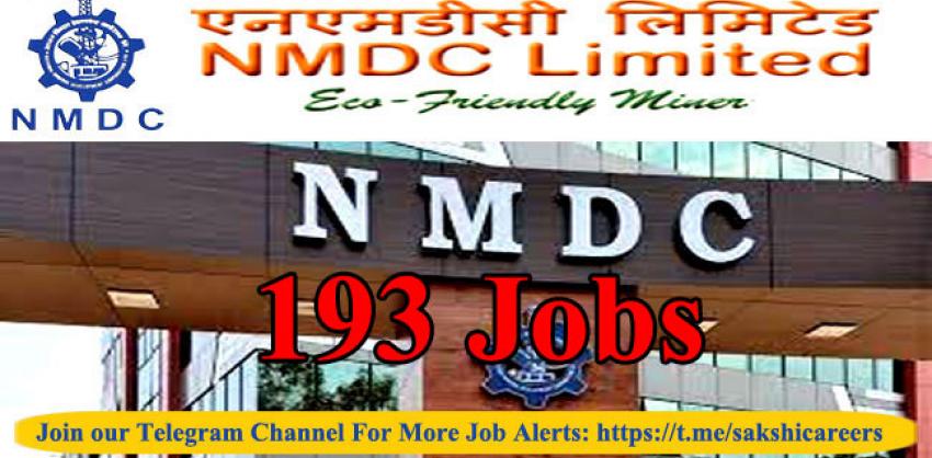 193 Jobs in NMDC Limited