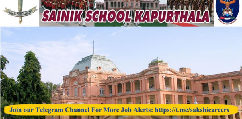 Sainik School Kapurthala Quarter Master & Band Master Recruitment 2023