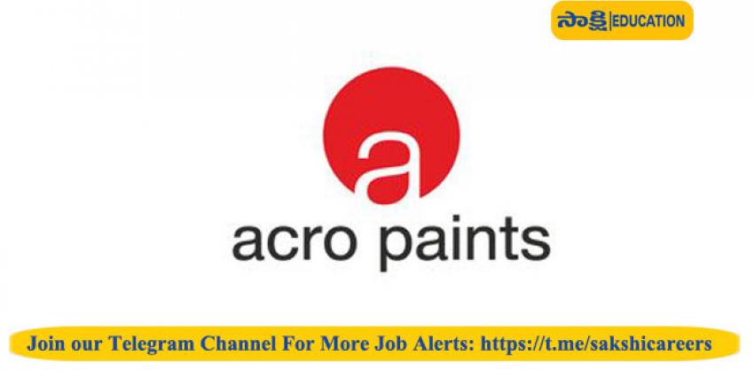 acro paints limited apprenticeship jobs