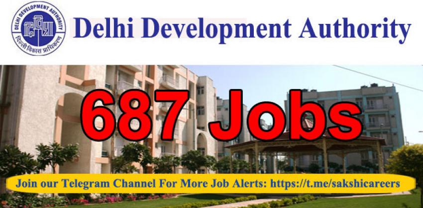 687 Jobs in Delhi Development Authority