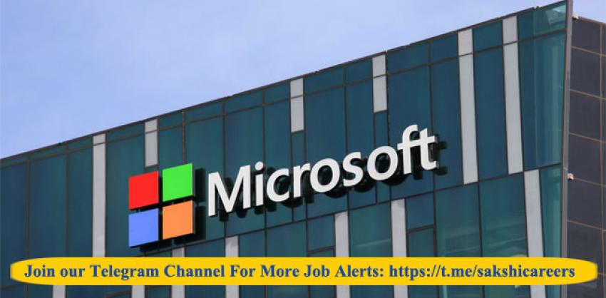 Latest Job Opening in Microsoft 