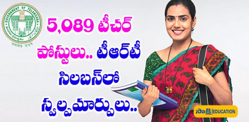 Teacher Recruitment Test Selection Process,Telangana State Government TRT Notification ,TS TRT 2023 Syllabus Change & Exam Pattern,5,089 Teacher Posts Vacancy