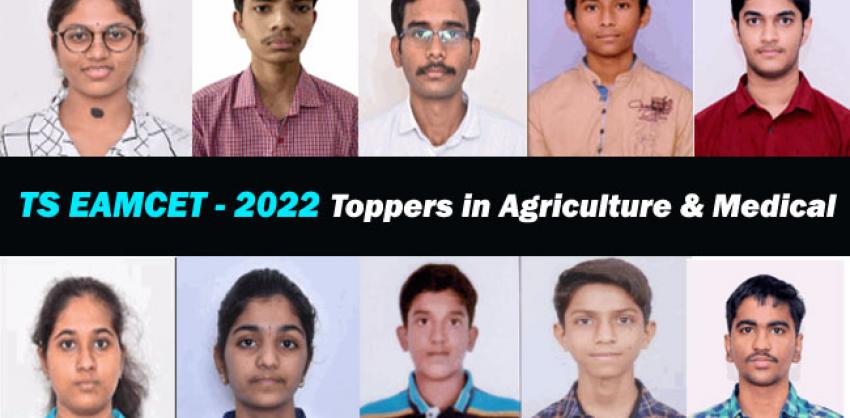 TS EAMCET (Agriculture and Pharmacy) Top 10 Rankers List