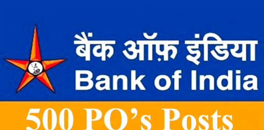 500 Jobs in Bank of India