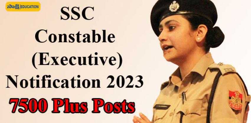 SSC Constable jobs, Open competitive examination,7547 jobs, Recruitment