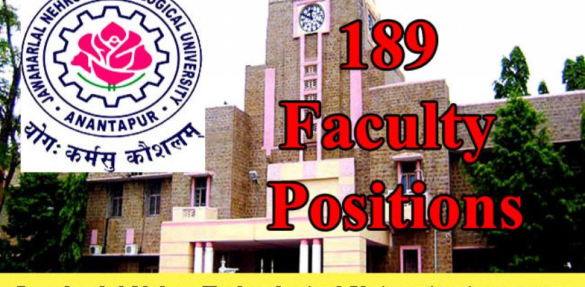 Jawaharlal Nehru Technological University Anantapur Careers, Apply Now for JNTUA Faculty Jobs, JNTUA Teaching Positions Announcement, jntua recruitment 2023, JNTUA Faculty Recruitment, 189 Faculty Positions Notification, 