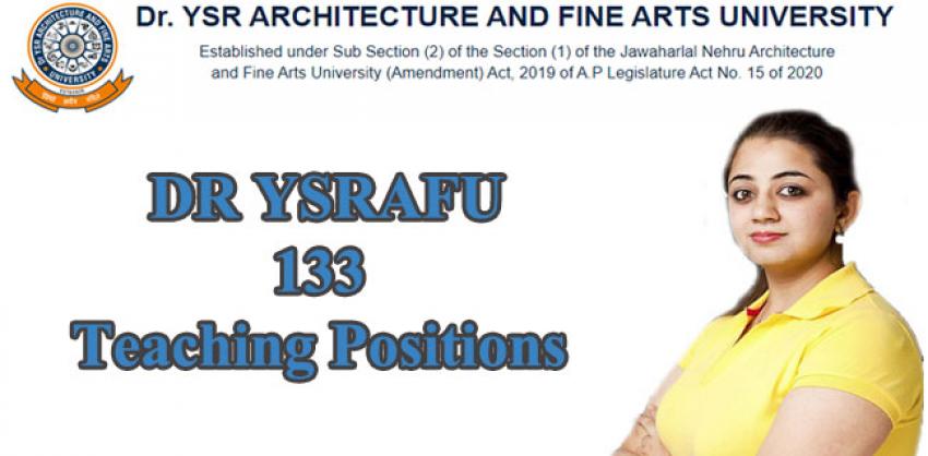 DR YSRAFU Teaching Positions Recruitment 2023