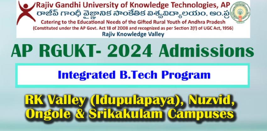 Admission to IIITs under RGUKT  Applications Received for IIIT Admission  48K Applications as of Tuesday RGUKT 2024 IIIT Admissions: Check Certificate Verification Dates RGUKT IIIT Admission Process  