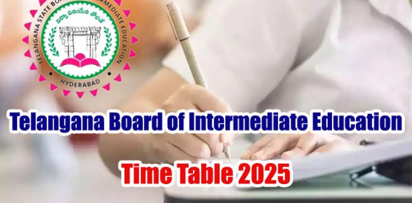 TG Intermediate Time Table 2025: తెలంగాణ ఇంటర్‌ పరీక్షల షెడ్యూల్‌ విడుదల