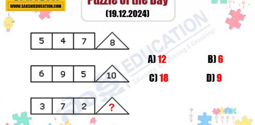 Puzzle of the Day for Competitive Exams in Telugu   sakshieducation daily puzzles 