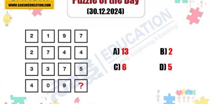 Puzzle of the Day for Competitive Exams in Telugu  