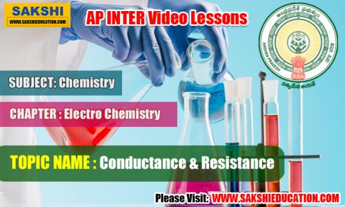 AP Senior Inter Chemistry Videos - Electro Chemistry - Conductance And Resistance