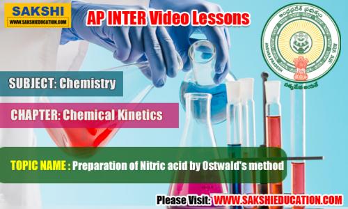 AP Senior Inter Chemistry Videos- Chemical Kinetics - Preparation of Nitric acid by Ostwald's method