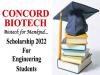Concord Biotech Limited Engineering Scholarship