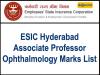 ESIC Hyderabad Associate Professor Ophthalmology