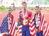 Kerley wins world 100m gold in USA cleansweep