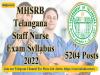 MHSRB Telangana Staff Nurses Exam Syllabus