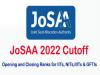 JoSAA 2022: (Round 5) Opening and Closing Ranks for  NITs 