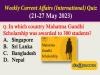 Weekly Current Affairs (International) Quiz (21-27 May 2023)
