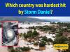 Which country was hardest hit by Storm Daniel?