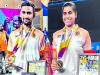 Mixed Doubles Champions Sheikh Ghous and Pooja, National Games 2023 Mixed Doubles Gold Medalists, Gold for Gauss-Pooja pair, Gold Medal Winners Sheikh Ghous and Pooja in National Games 2023, 