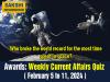 Awards Weekly Current Affairs Quiz in English February 5 to 11 2024