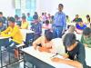 Students writing annual exams at Yalamanchili ZP High School