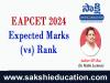 Telangana EAPCET 2024 Expected Marks (VS) Rank