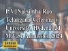 Academic Year 2023-24 M.V.Sc Course Admission Notice  PVNRTVU Hyderabad  PV Narsimha Rao Telangana Veterinary University   