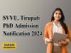SVVU Tirupati PhD Admission