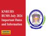 Exam schedule  KNRUHS university  Notification for BUMS Third Year Regular Examinations July 2024  Health Sciences University Notification  BUMS Third Year Exams Notice  BUMS Third Year Regular Exams July 2024  KNRUHS Telangana Third Year Regular Exams  Health Sciences University Exam Announcement  