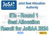 IITs-Round 1 Seat Allocation Result for JoSAA 2024