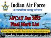 IAF AFCAT January 2023  Final Merit List 