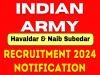 Applications for Havaldar and Naib Subedar Posts at Indian Army  Havildar Recruitment   Naib Subedar Recruitment  Unmarried Male Sports Quota Applicants  Unmarried Female Sports Quota Applicants  